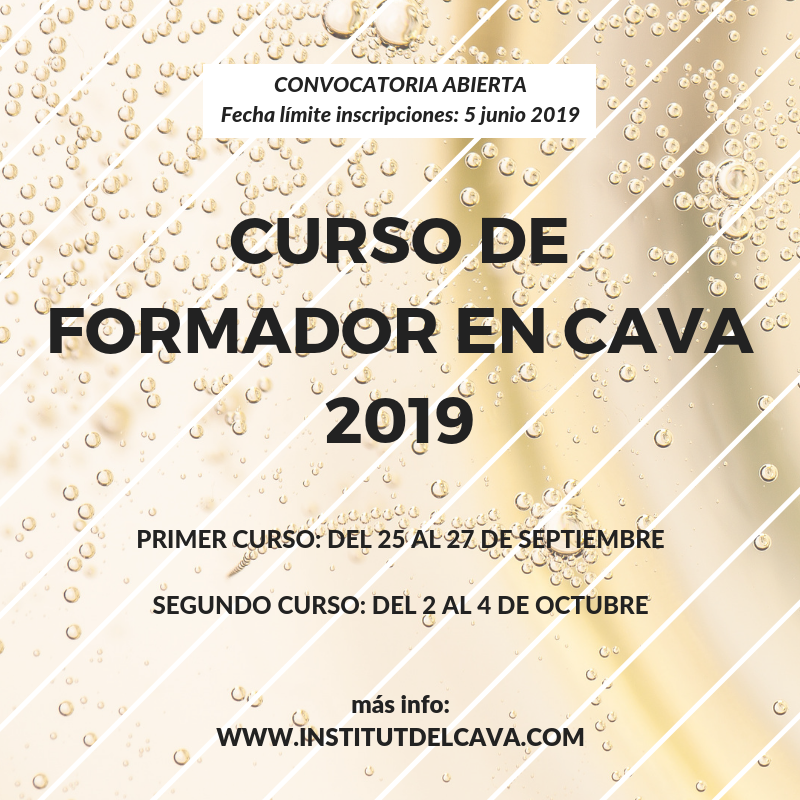 Abiertas las convocatorias de los Cursos de Formador en Cava 2019