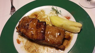 Costilla de cerdo cocinado a baja temperatura con patata