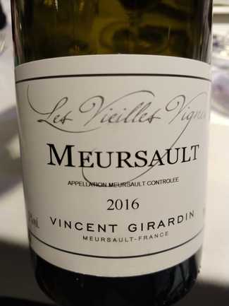 Vincent Girardin Les Vieilles Vignes Mersault 2016