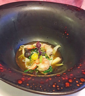 Ramen de gambas frescas de Roses