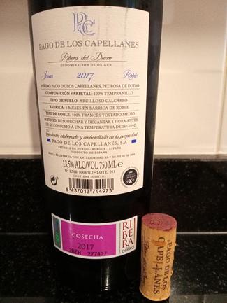 Pago de los Capellanes Joven Roble 2017