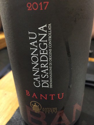 Cannonau di sardegna Bantu 2017