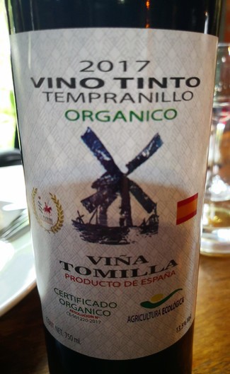 Viña Tomilla tempranillo orgánico 2017