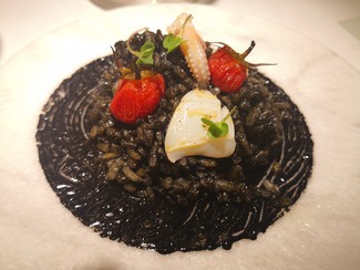 Arroz negro de "sepia bruta"