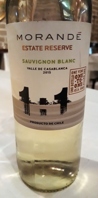 Morandé Estate reserve sauvignon blanc 2015