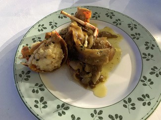 Langosta encebollada