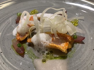 Salmonetes con uvas y agraz