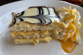 Tarta de naranja y chocolate blanco