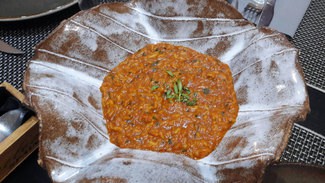 Arroz meloso de camarón rojo