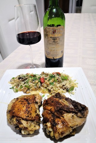 Con el pollo al horno