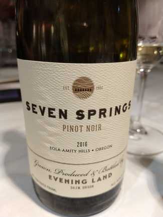 Seven Springs Pinot Noir 2016