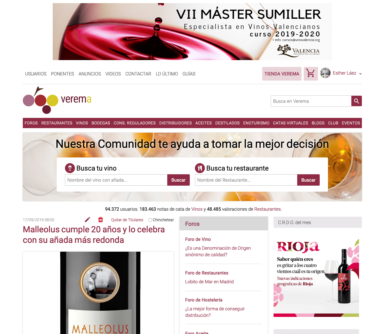 Acceso Tienda Verema