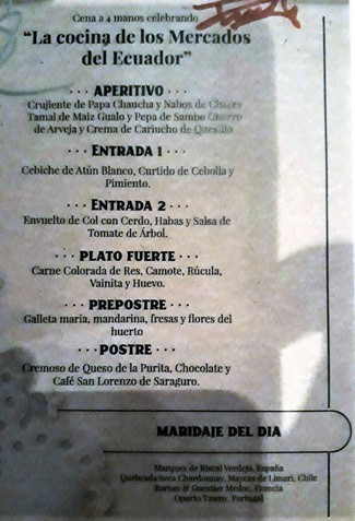 Menú maridado