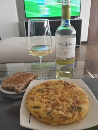 Con la tortilla