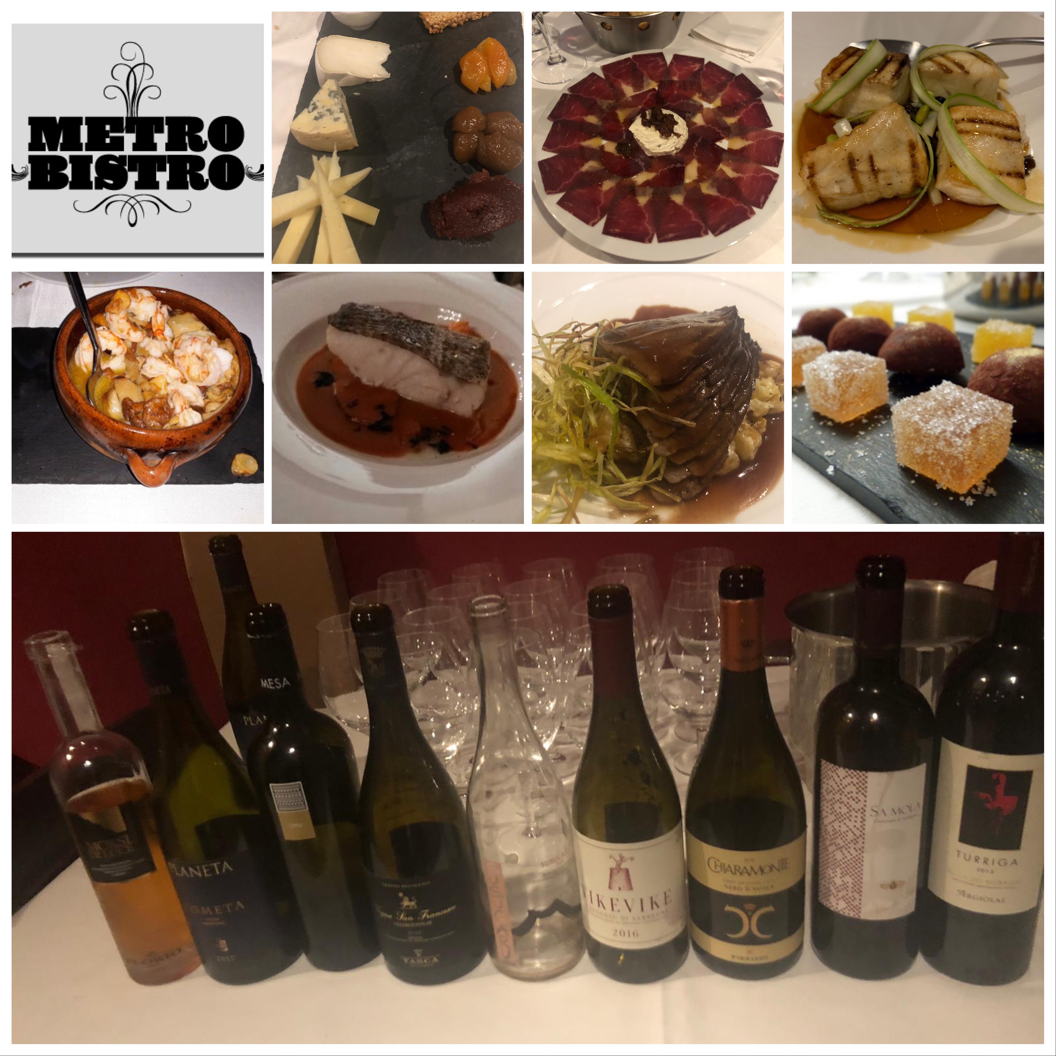 La cena y los vinos