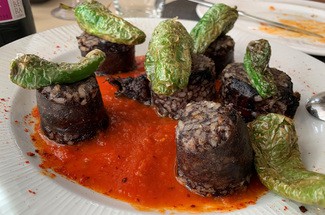 Crujiente de morcilla de Burgos