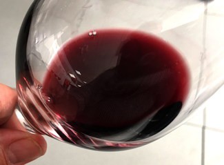 Color del vino en la copa