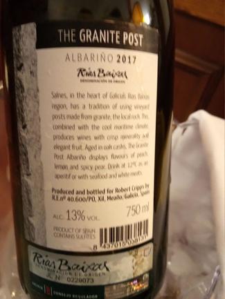 The Granite Post Albariño 2017
