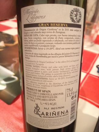 Marqués de Longares Gran Reserva 2009