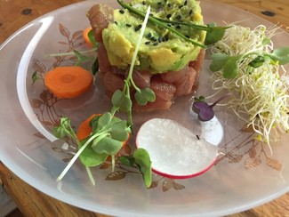 el tartar de atún. Delicioso