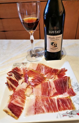 Con el jamón ibérico
