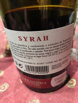 De Muller Syrah 2018