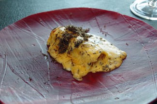 Canelón con trufa melanosporum