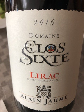 Alain Jaume Lirac Clos Sixte 2016