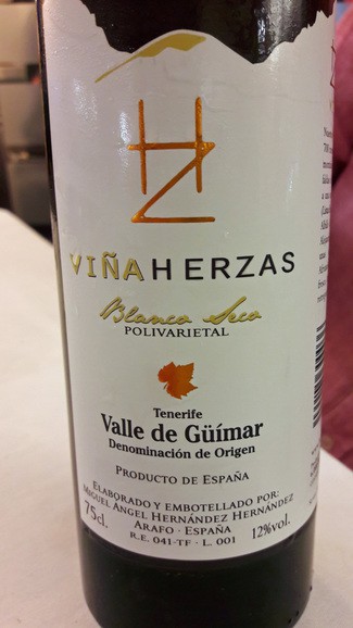 Viña Herzas blanco seco polivarietal 2018 DO Valle de Guimar
