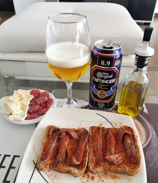 Con la torraeta de anchoas