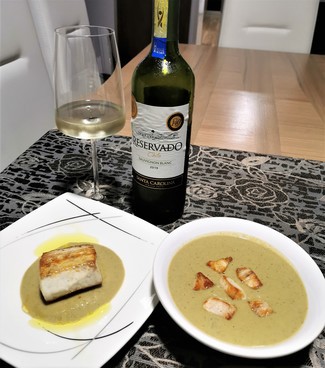 Con el angelote y su crema de trigueros