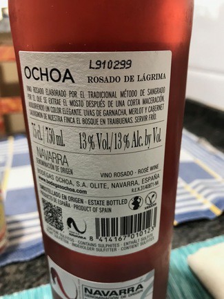 Ochoa Rosado De Lágrima 2019