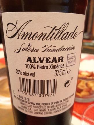 Amontillado Viejísimo Alvear Solera Fundación Saca 1/2018, DOP Montilla-Moriles