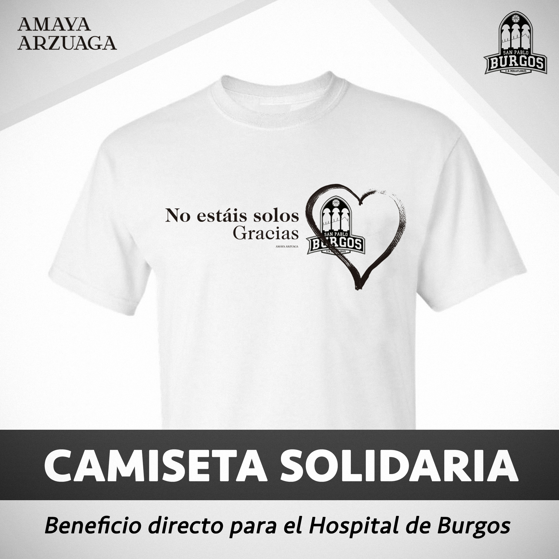 Amaya Arzuaga y el San Pablo Burgos lanzan una camiseta solidaria contra la COVID-19