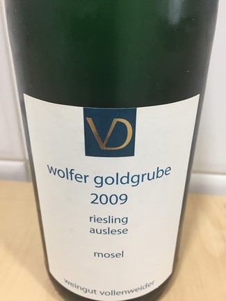 Weingut Vollenweider Riesling Auslese wolfer goldgrube 2009