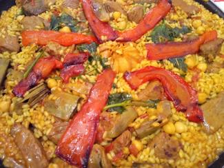 Arroz de verduras y ternera
