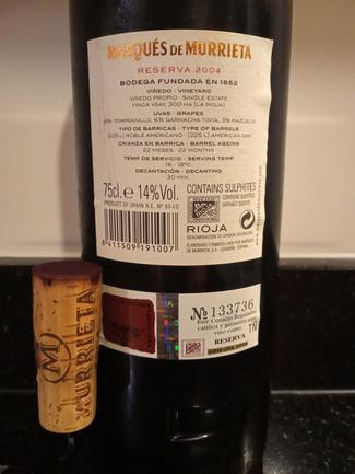 Marqués de Murrieta Finca Ygay Reserva 2004, DO Ca Rioja