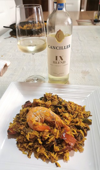 Con el arrocito seco de pescado variado