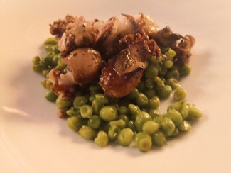 Guisantes con sepionas