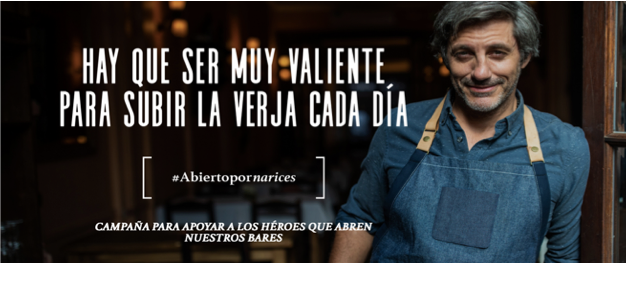 Hacienda López de Haro lanza la campaña #Abiertopornarices para apoyar la reapertura de los bares