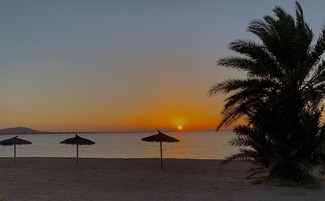 Puesta de sol desde el restaurante