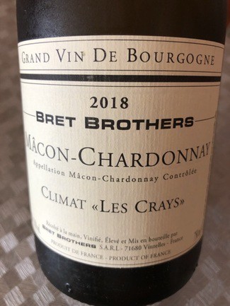 Bret Brothers Mâcon-Chardonnay Climat “Les Crays” 2018