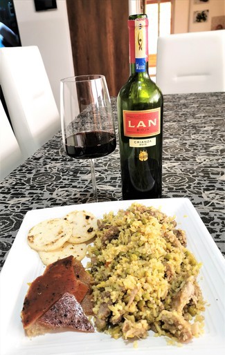 Con el arrocito de chancho estilo colombiano