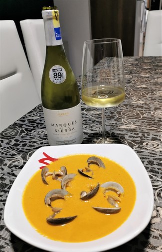 Con la crema de almejas
