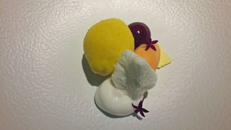 Postre : Coco, guacamole de plátano