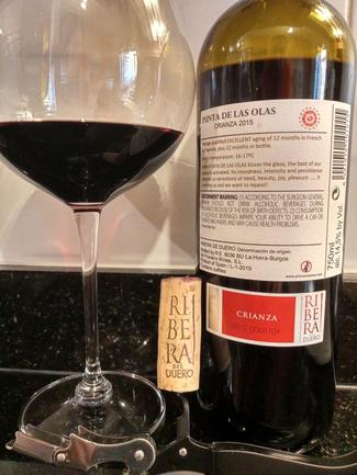 Punta de las Olas Tempranillo Crianza 2015, DO Ribera del Duero