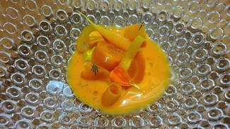 Da nosa horta : Cromatismo laranxa : diferentes zanahorias, kumquat y sopa de naranja