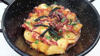 Pulpo guisado a la mugardesa