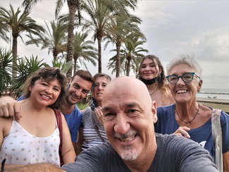 Con la familia