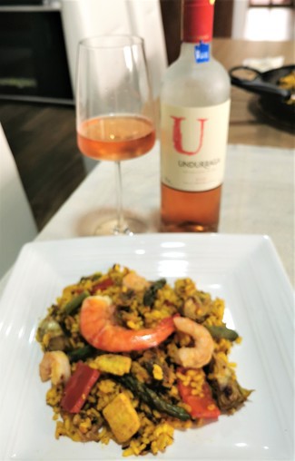 Con el arrocito de pescado y langostinos